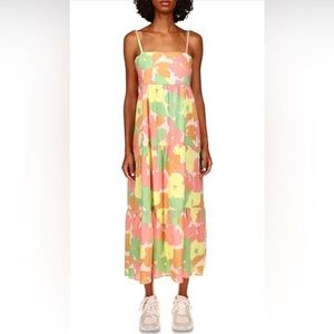 Sanctuary Social Standard Maxi Floral Feminine Smocked Slip Dress L